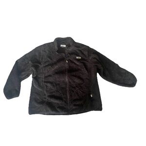 Magellan Fleece Jacket Womens 3X Black Arctic Fleece Coat Full Zip EUC